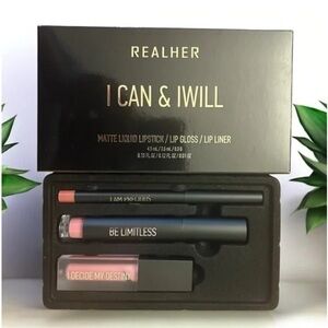REALHER “I Can & I Will” Lip Set Mauve - Lipstick, lip liner& lip gloss
